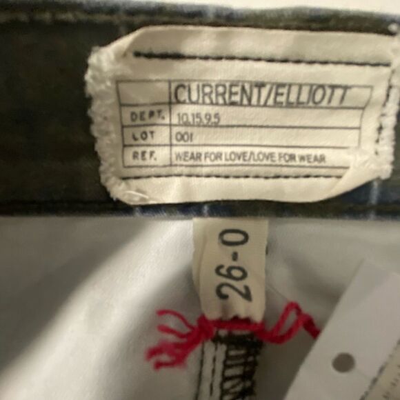 Current/Elliott The Soho Zip Stiletto Pencil  Plaid Skirt Size 26/0 Muted Olive - Picture 8 of 13